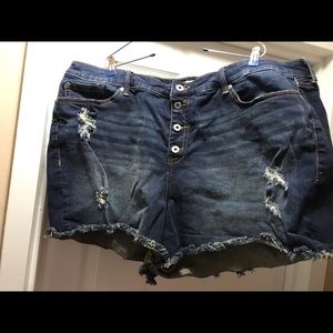Fun and cute Torrid Spandex Denim Shorts Size 24